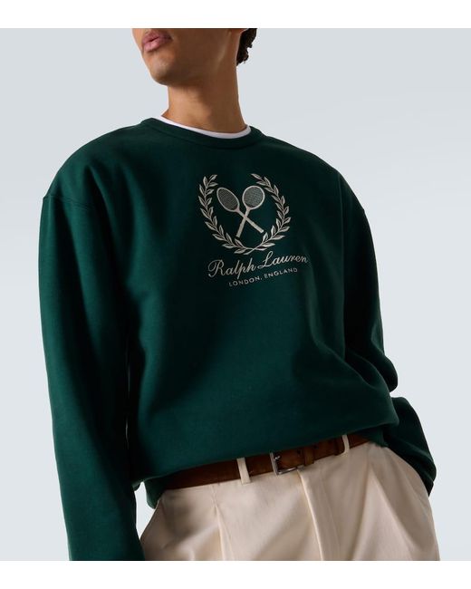 Ralph Lauren Sweatshirt Aus Baumwolle Und Kaschmir in Green für Herren