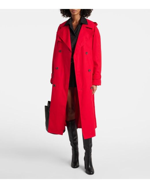 Wardrobe NYC Red Cotton Trench Coat