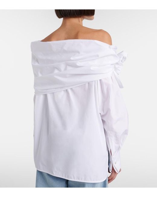 Max Mara White Curvone Cotton Blouse