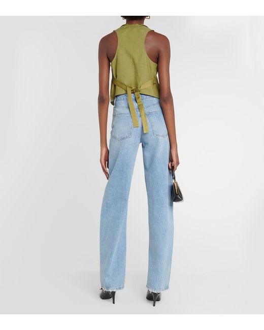 Dorothee Schumacher Green Slouchy Coolness Hemp-Blend Vest