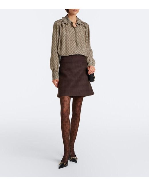 Medias Con Gg Gucci de color Gray