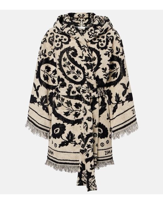 Zimmermann White Wanderlust Cotton Terry Wrap Robe