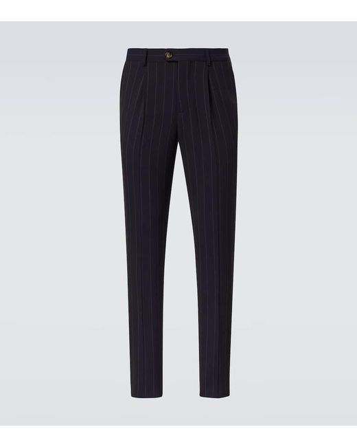 Brunello Cucinelli Gerade Hose Aus Wolle in Blue für Herren