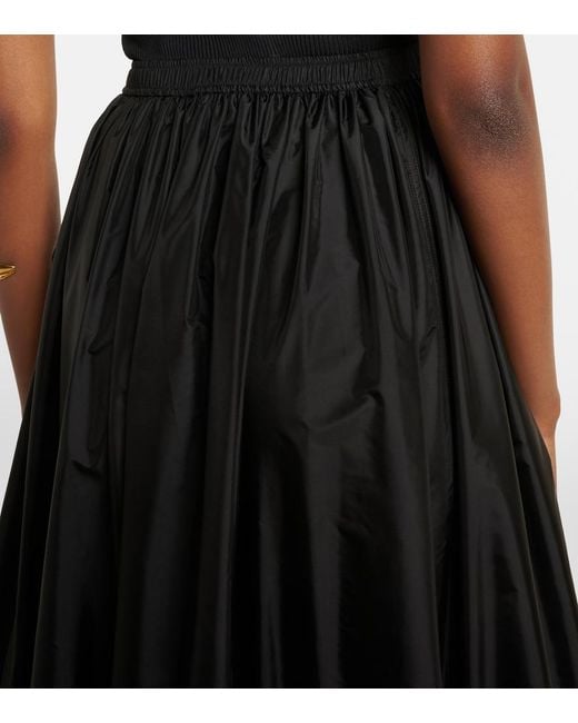 Saint Laurent Black Ruffled Maxi Skirt