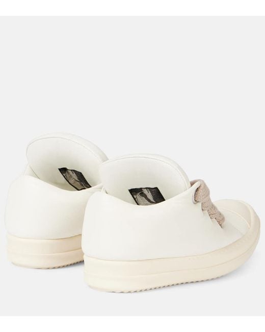 Rick Owens Natural Jumbolace Leather Sneakers