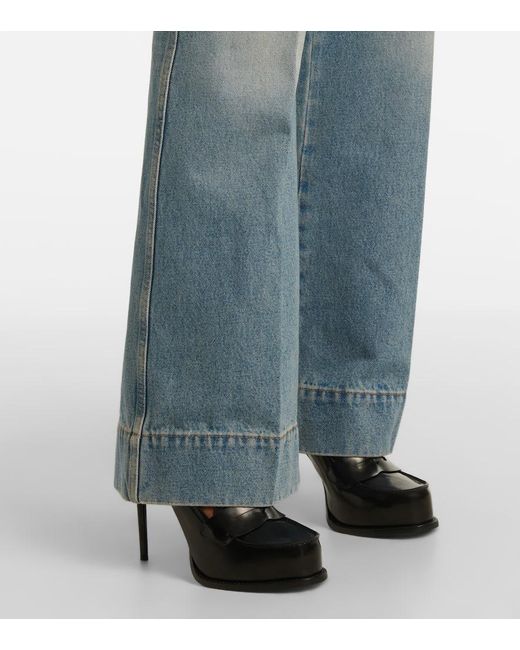 Victoria Beckham Blue Alina High-Rise Wide-Leg Jeans