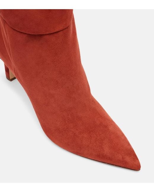 Gabriela Hearst Red Aura Knee-High Suede Boots