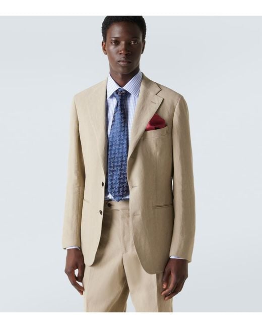Charvet Blue Silk Jacquard Tie for men