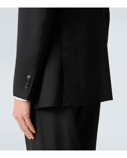Saman Amel Black Wool Suit Jacket for men