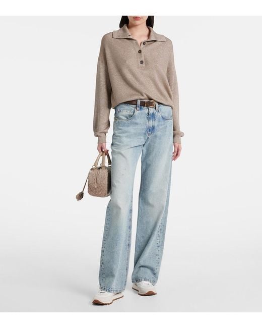 Brunello Cucinelli White Leather Sneakers