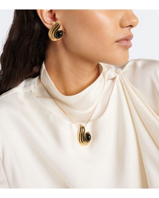 Ferragamo Metallic Embellished Clip-On Earrings