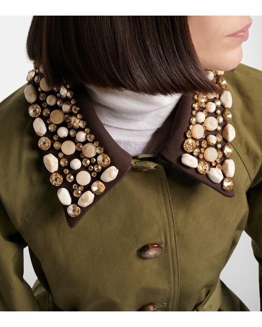 Veronica Beard Green Langham Embellished Coat