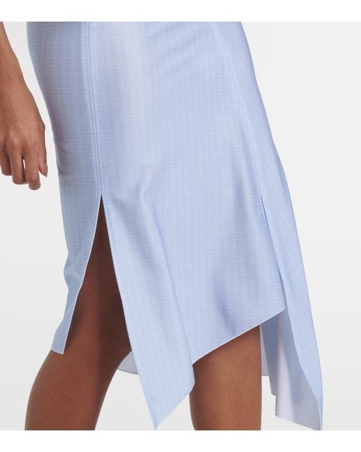 Coperni Blue Verzierter Midirock