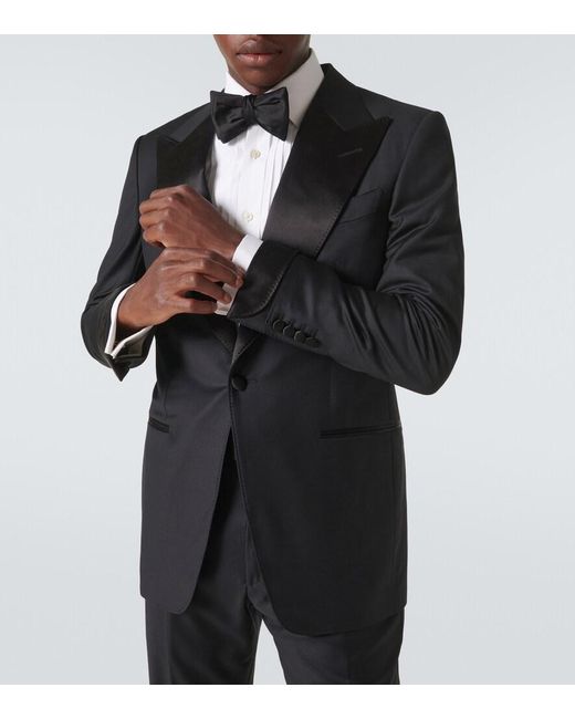 Tom Ford Black Atticus Wool Twill Suit for men