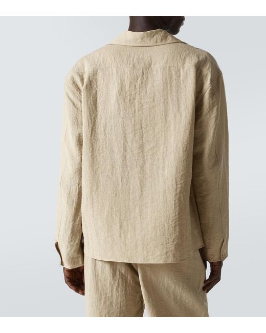 Commas Natural Tie-Neck Shirt for men