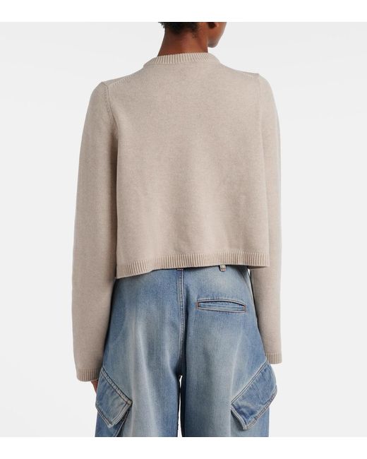 Alaïa Natural Cashmere And Wool-Blend Sweater