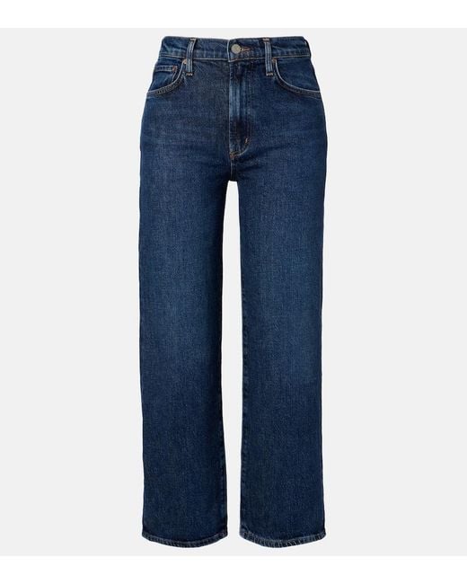 Agolde Blue Harper Crop Straight Jeans