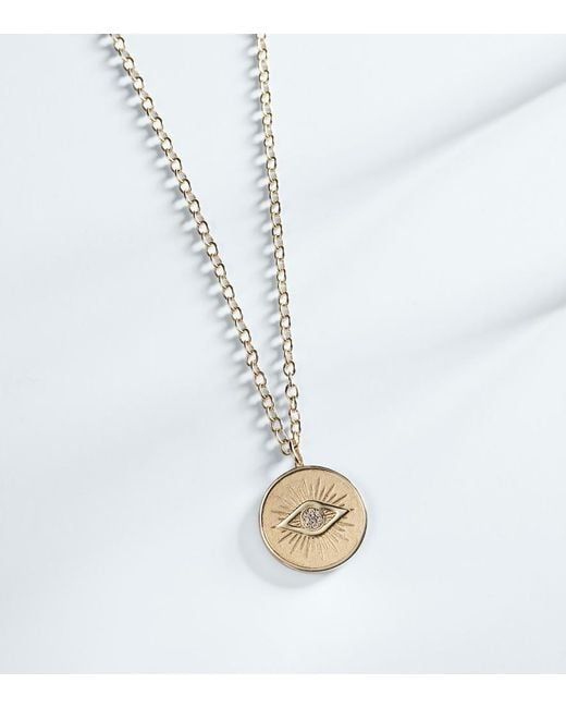Sydney Evan White 14Kt Charm Necklace With Diamonds for men