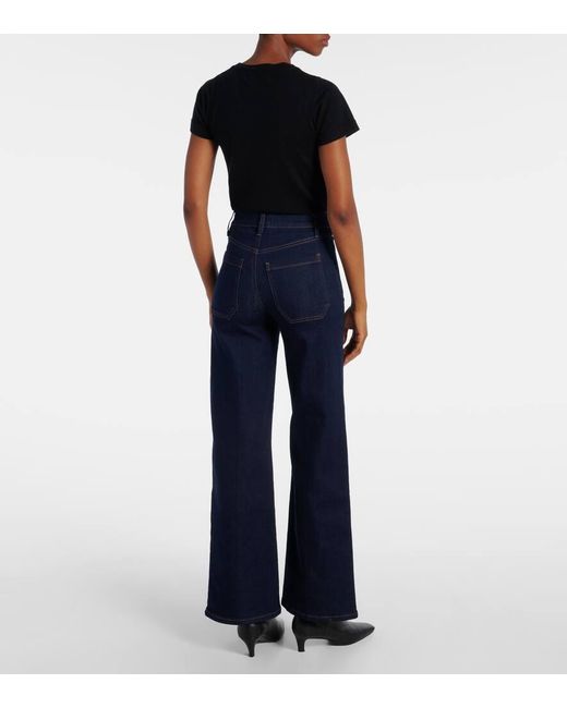 FRAME Blue Le Slim Palazzo Wide-Leg Jeans