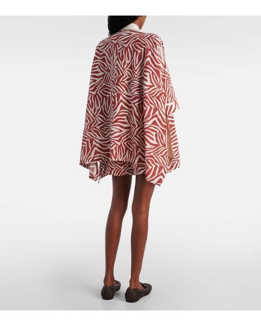 Brunello Cucinelli Red Shorts Aus Baumwolle Und Seide