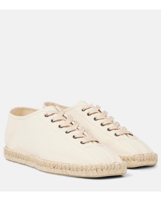 Lemaire Natural Linoleum Canvas Lace-Up Espadrilles