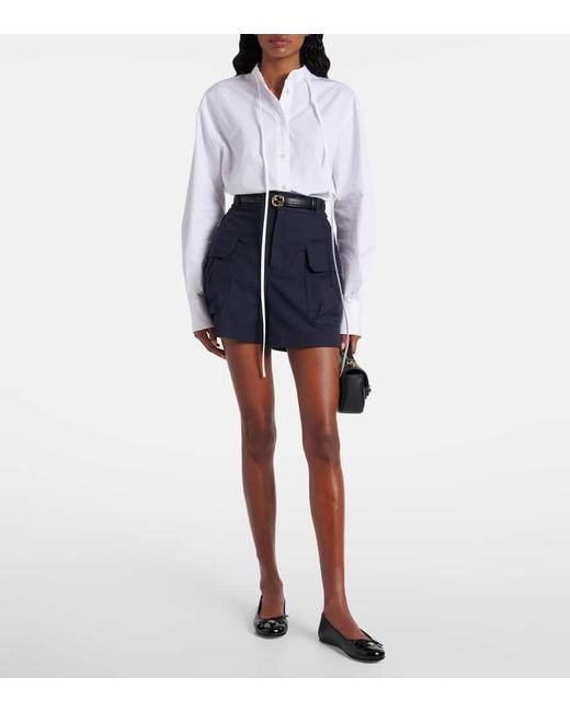 Gucci Black Double G Leather Ballet Flats
