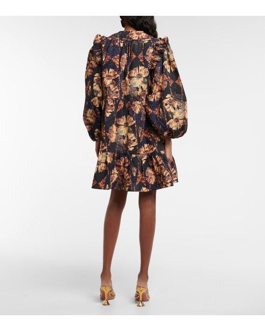 Ulla Johnson Multicolor Rhea Floral Cotton Poplin Minidress