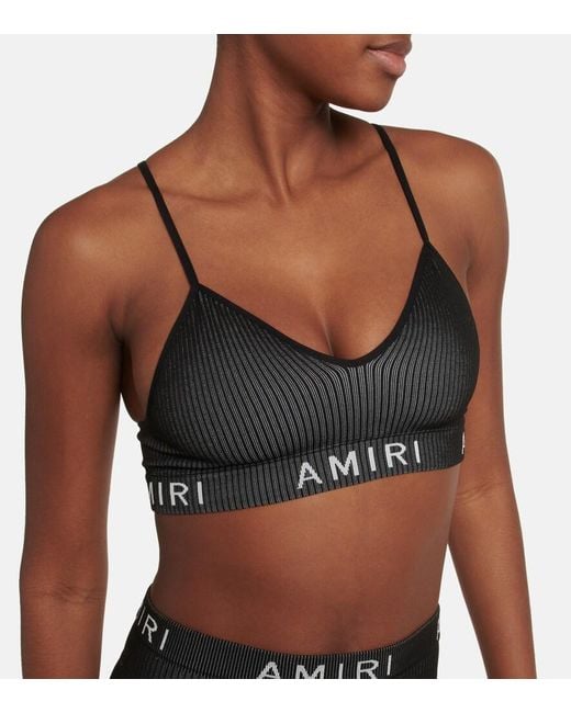 Amiri Logo Bra in Black