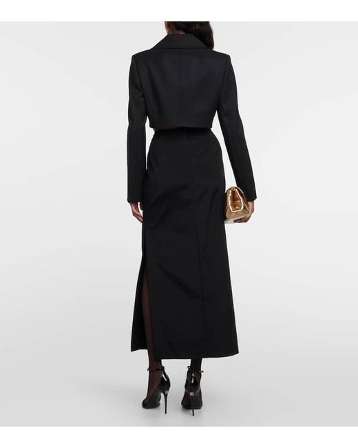Falda larga de cady Dolce & Gabbana de color Black