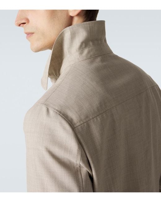 Slowear Natural Virgin Wool Blouson Jacket for men