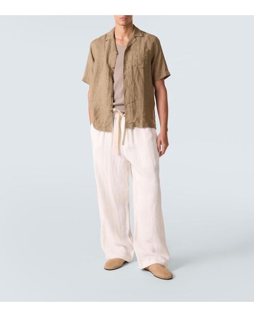 Frescobol Carioca Natural Angelo Linen Shirt for men