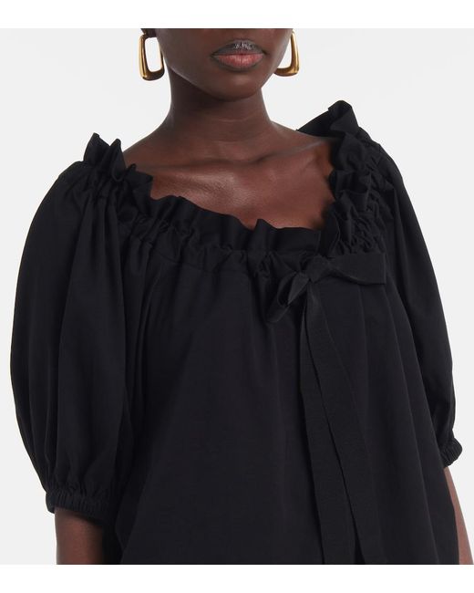 Patou Black Cotton Jersey Top