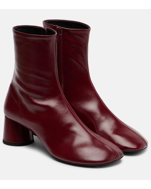Proenza Schouler Red Ankle Boots Glove Aus Leder