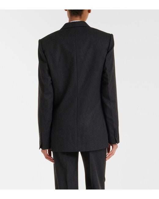 Victoria Beckham Black Double-Breasted Virgin Wool Blazer