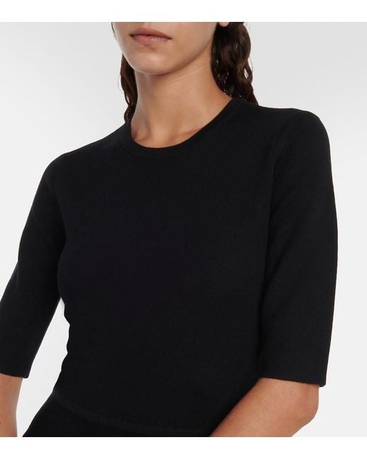 Gabriela Hearst Black Seymore Wool, Cashmere, And Silk Dress