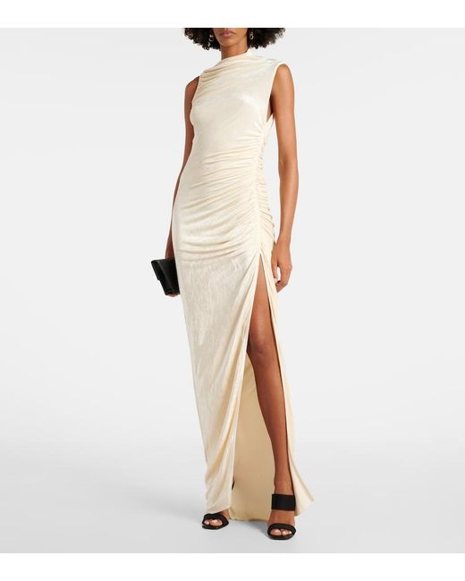 Rick Owens White Svita Draped Gown
