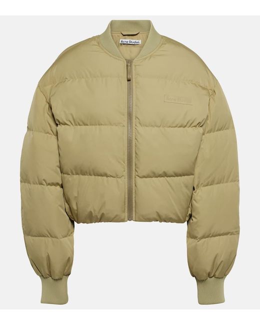 Acne Green Cropped Down Jacket
