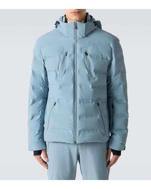 Aztech Mountain Blue Nuke Hooded Down Ski Jacket for men