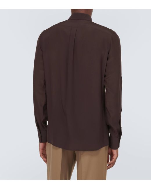 Dolce & Gabbana Brown Silk Shirt for men