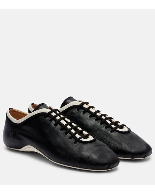 Dries Van Noten Black Leather Sneakers