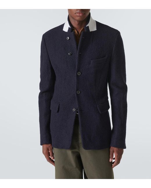 Dries Van Noten Blue Wool Blazer for men