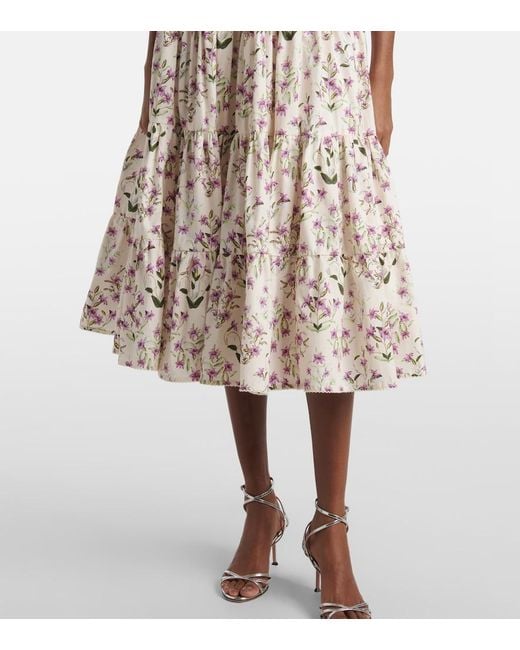 Agua Bendita Natural Palmera Tiered Cotton Maxi Dress