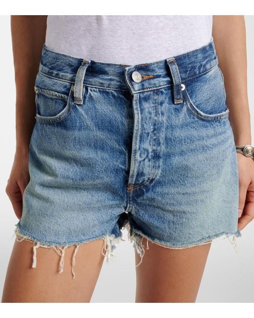 FRAME Blue The Dare Denim Shorts