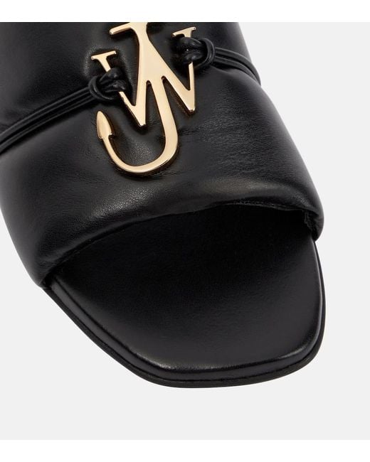 J.W. Anderson Black Anchor Leather Sandals