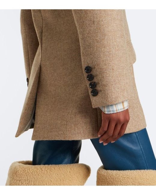 Chloé Natural Caped Wool Blazer