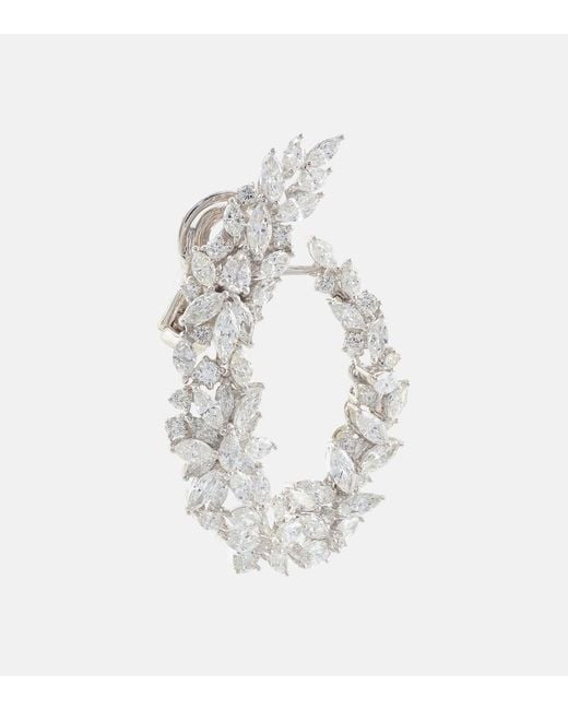 YEPREM Metallic Ohrringe aus 18kt Weissgold mit Diamanten
