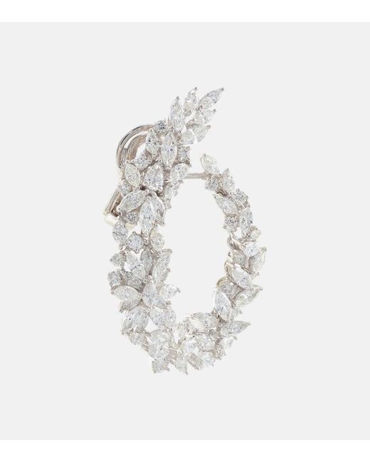 Pendientes Y-Couture De Oro Blanco De 18 Ct Con Diamantes YEPREM de color Metallic