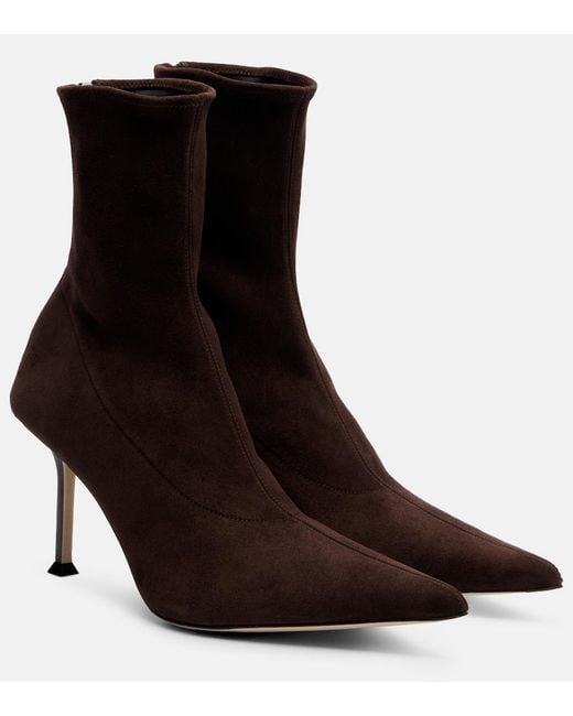 Christen Brown Helix 75 Suede Ankle Boots