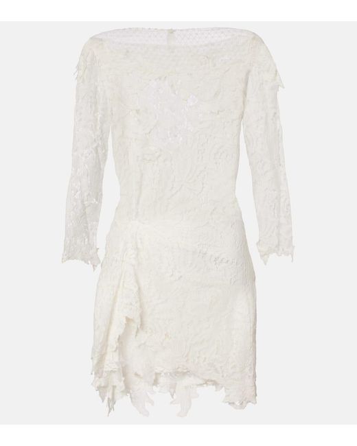 Isabel Marant White Minikleid Rubiana Aus Spitze