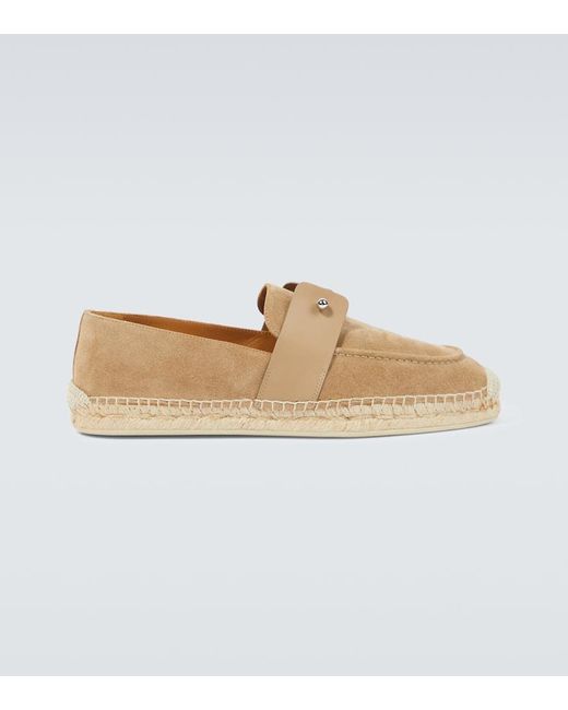 Christian Louboutin White Chambespadrille Suede Espadrilles for men